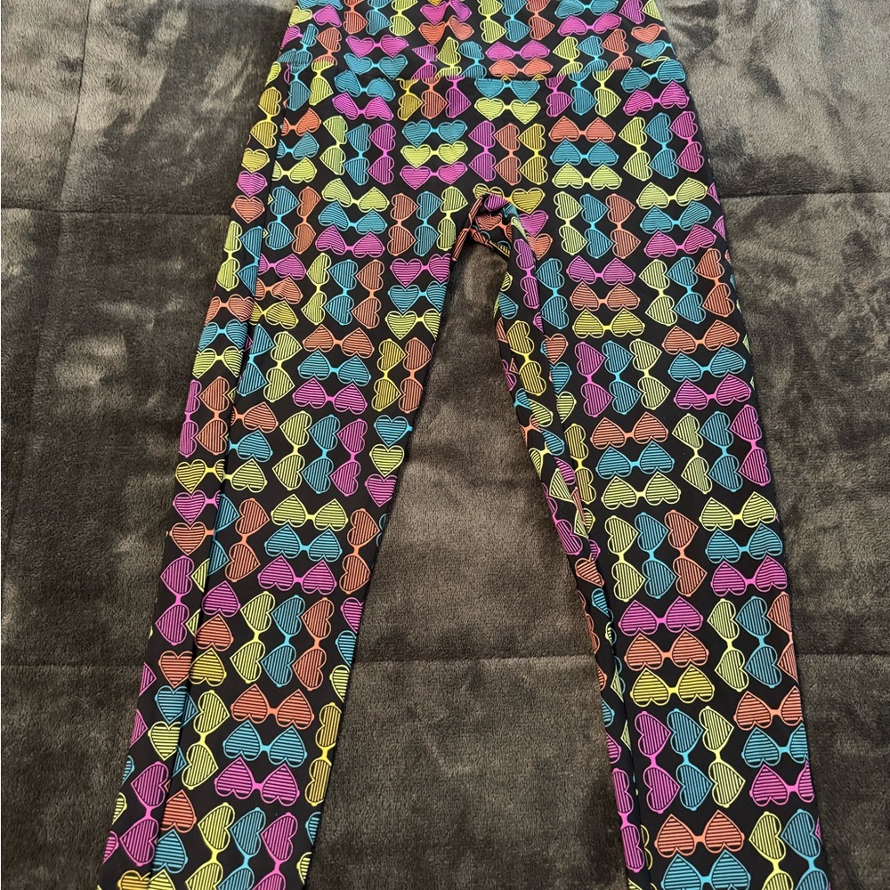 K-DEER Multicolor Sunglasses Heart Pattern Leggings
